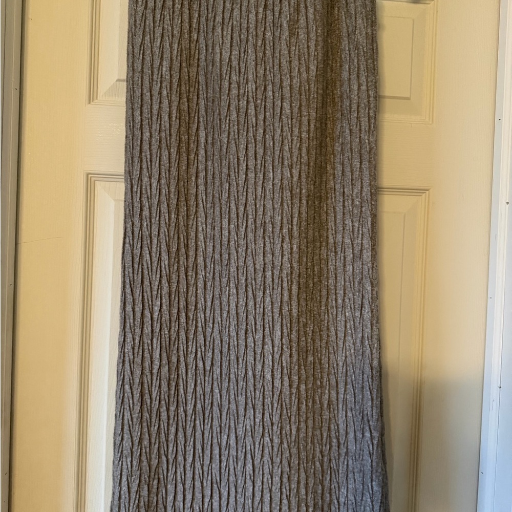 Zara Gray Cable Knit MIDI Skirt